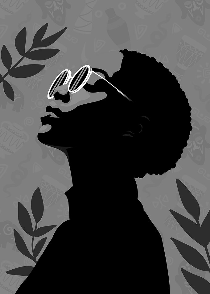 Black and White Portrait with Sunglasses