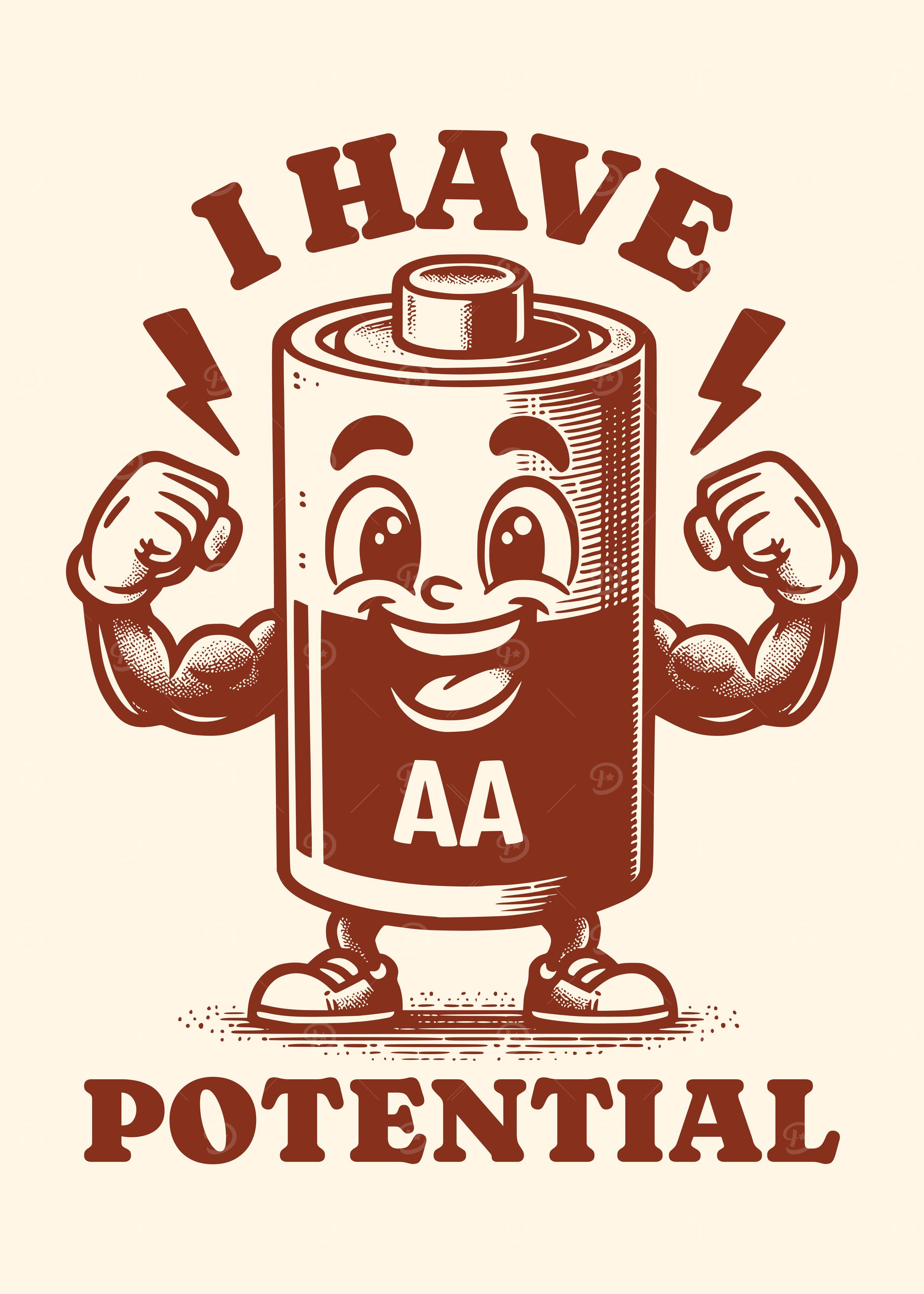 I Have Potential Funny AA Battery Physics Humor