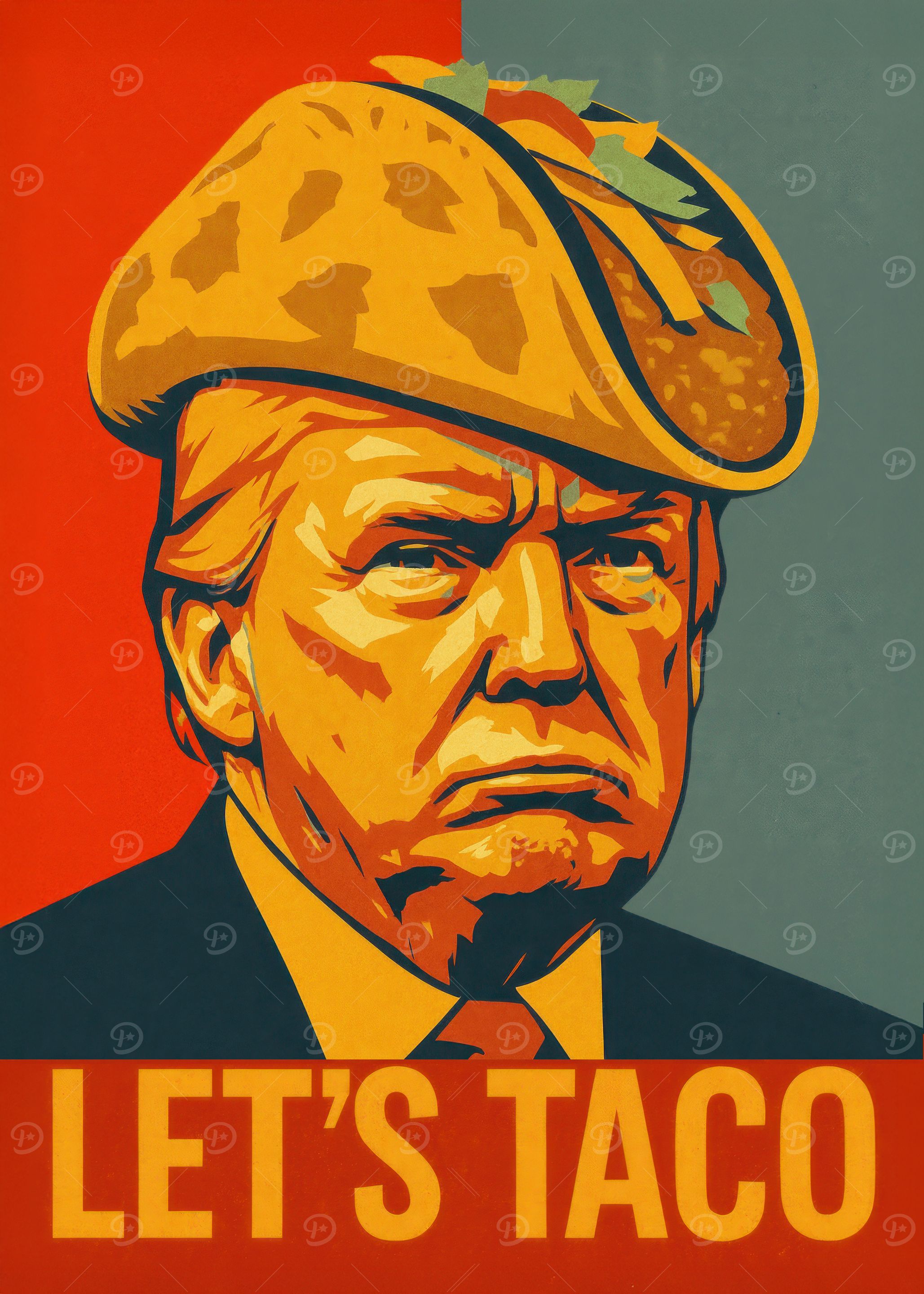 Let's Taco Trump - Donald Trump 'TACO' Chicken Out Political Satire