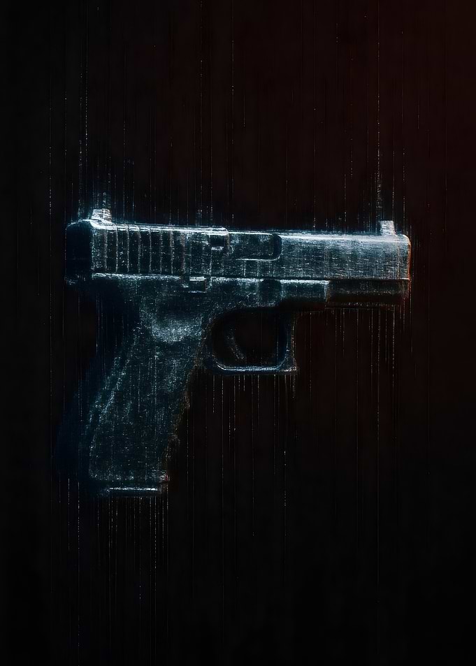 Glock pistol on dark background