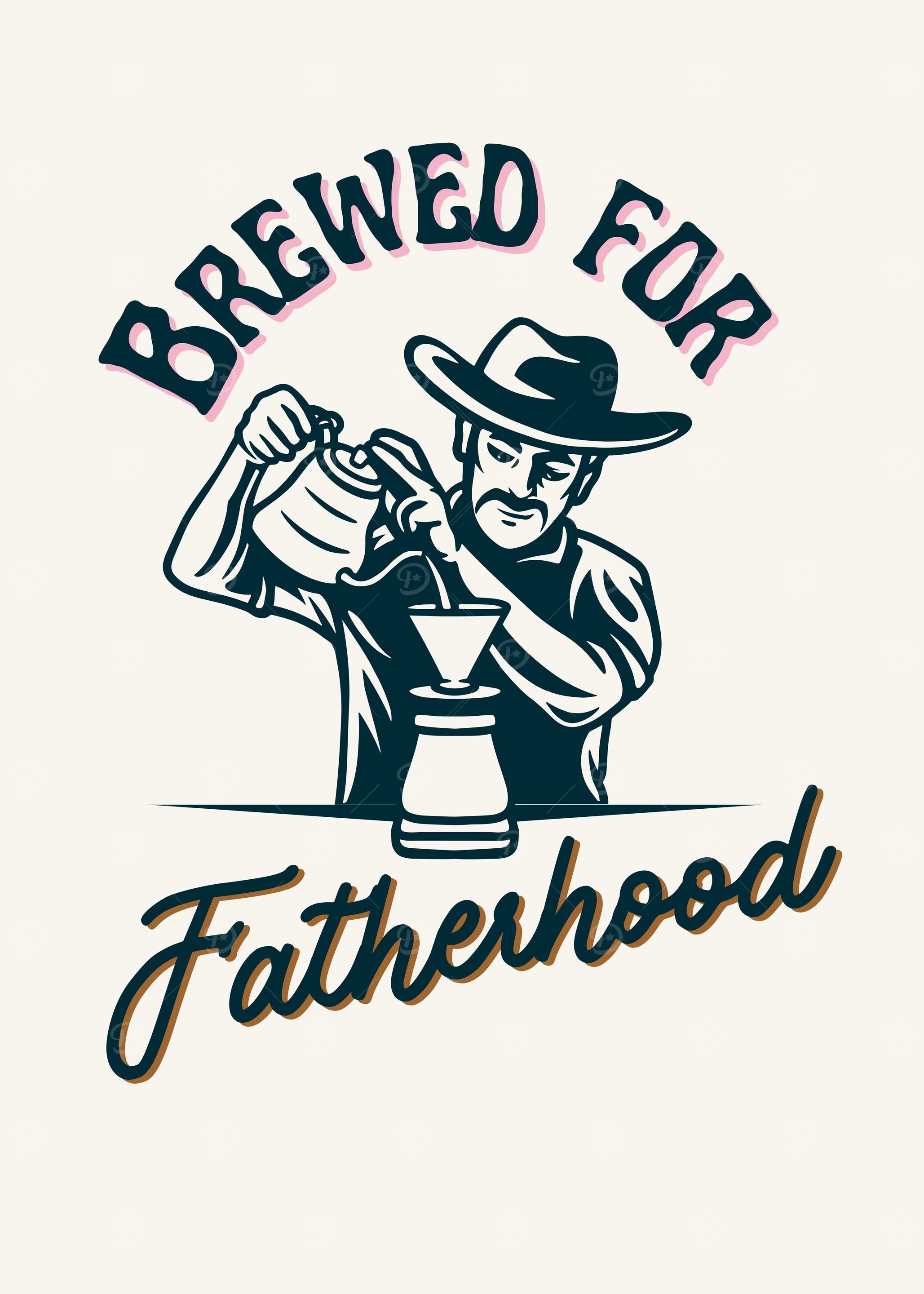 Brewed for Fatherhood Coffee Illustration