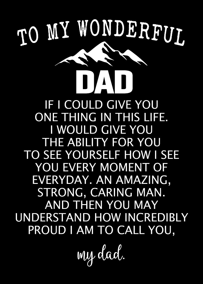 Message To My Wonderful Dad memorial father immediate emotional grab