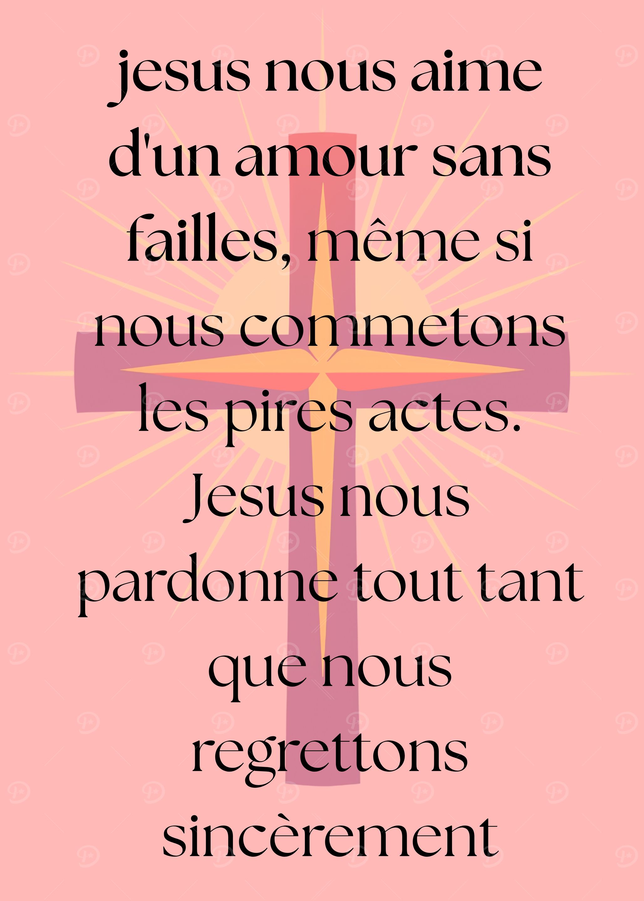 Jesus Love French Text Art