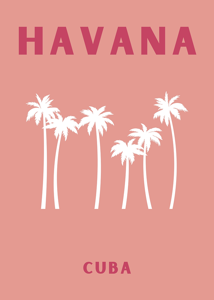Havana Cuba Minimalist Travel Poster