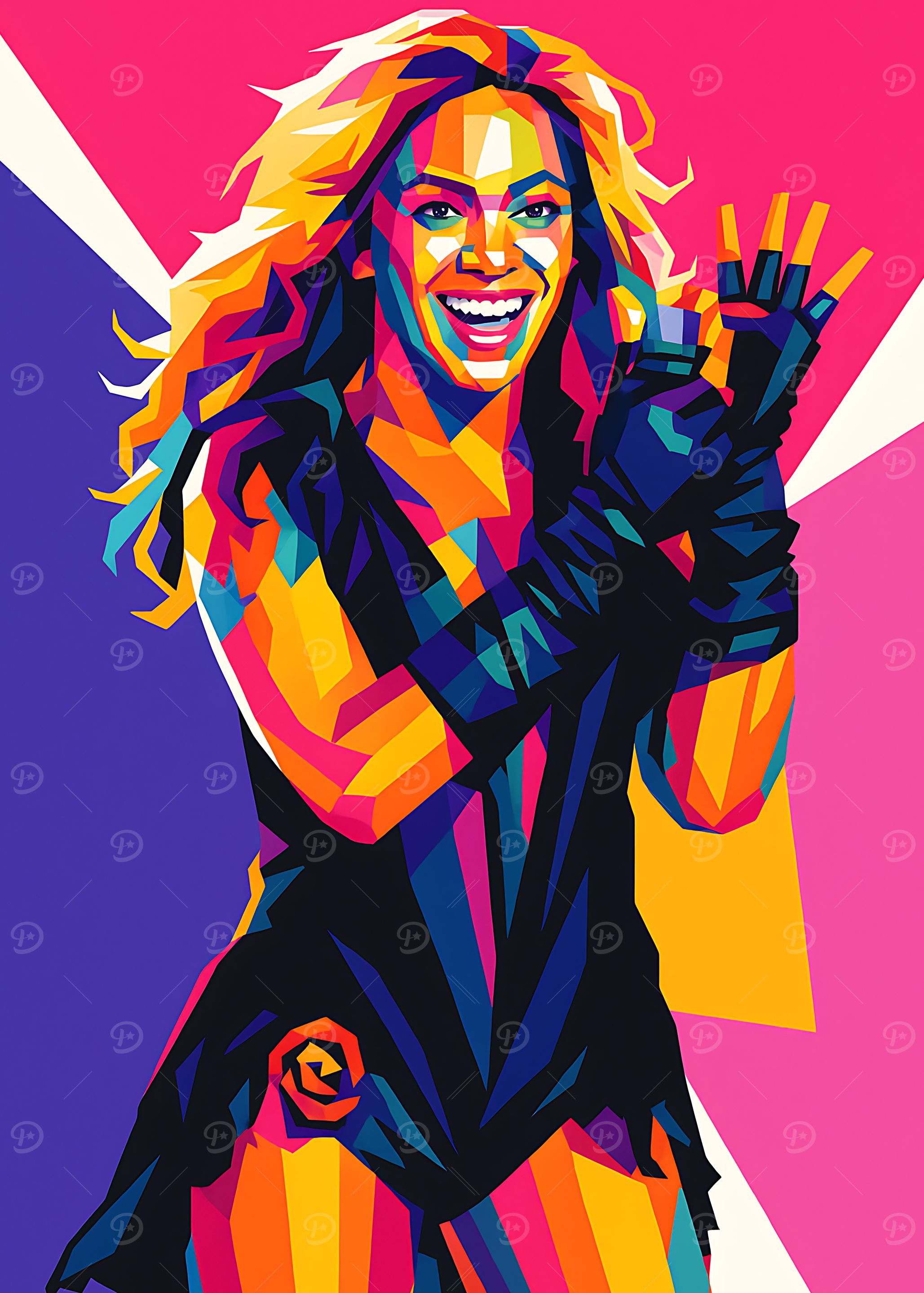 Beyonce Pop Art Portrait