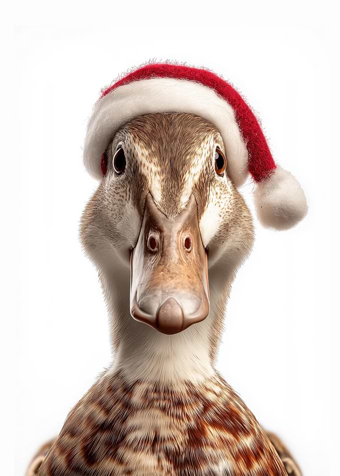 Duck with Santa Hat