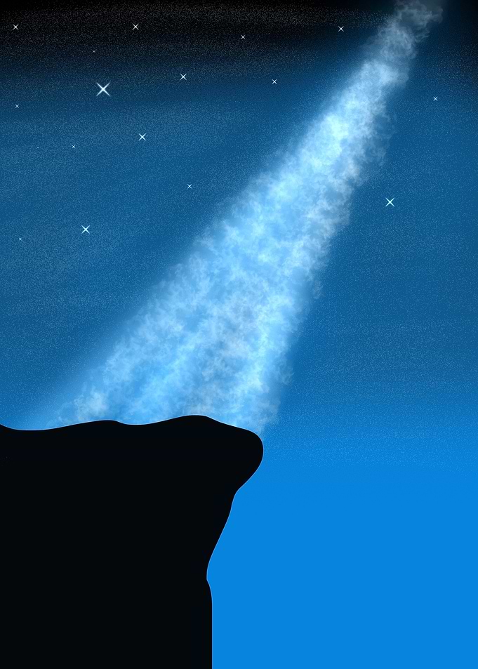 Cliffside Milky Way Digital Art