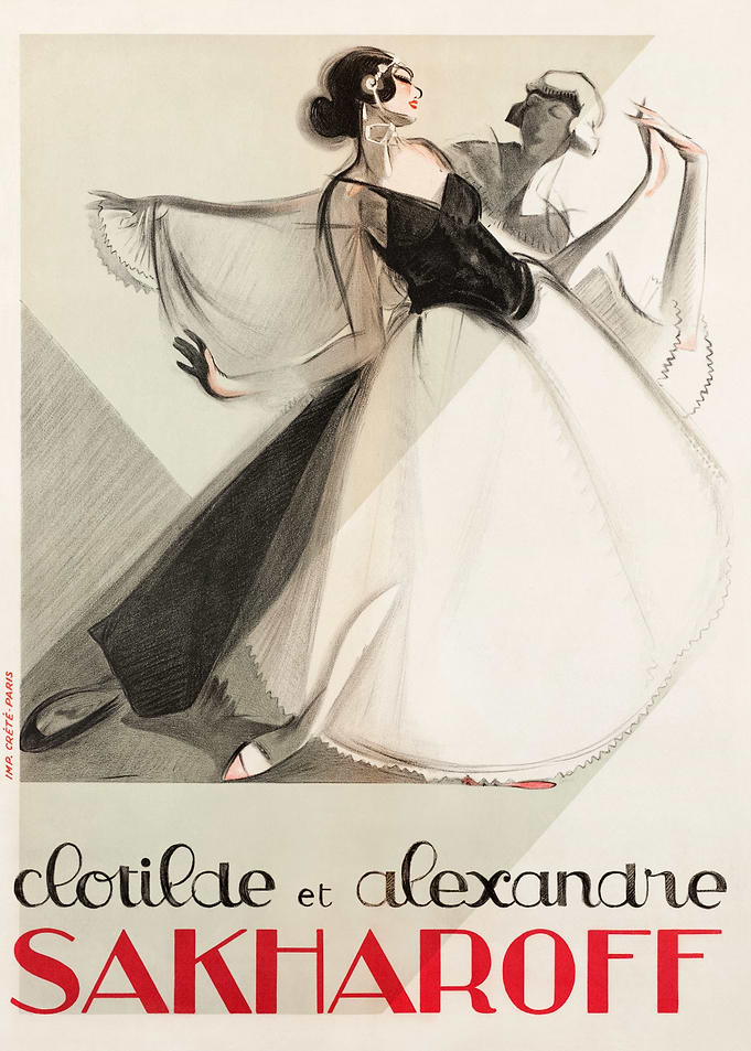 Clotilde et Alexandre Sakharoff Vintage Poster