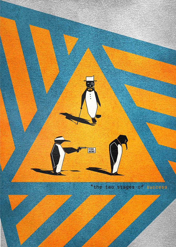 The Two Stages of Success – Penguin Art