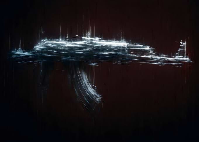 Abstract AK-47 Rifle Illustration