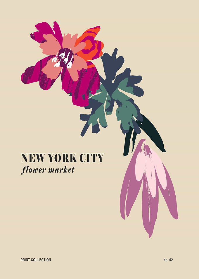New York City Flower Market Art