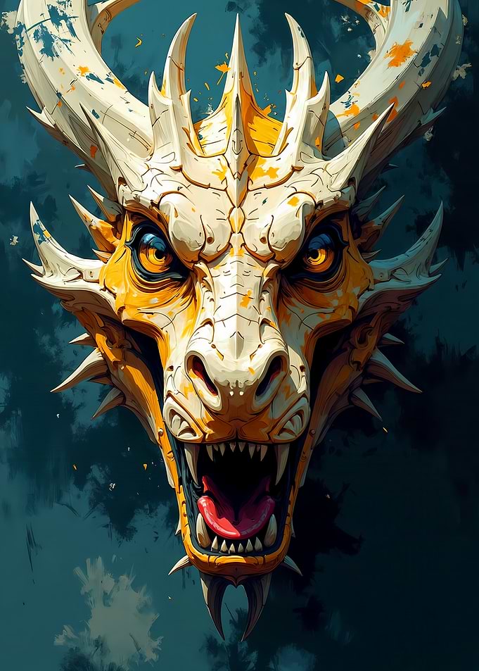 Dragon Head with Open Mouth