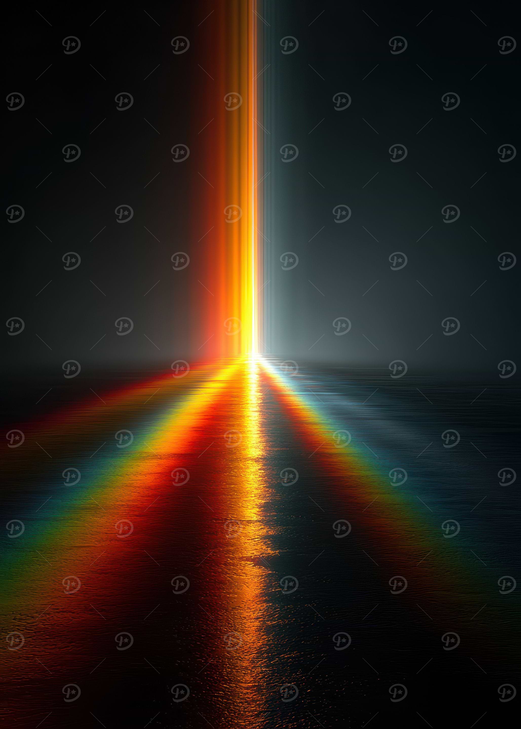 Abstract Light Beam Reflection