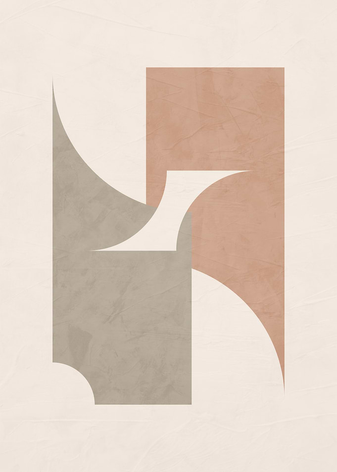 Abstract Geometric Shapes Art Print