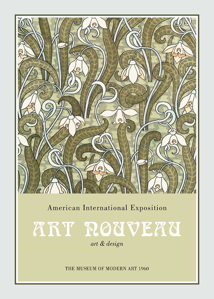 Art Nouveau Floral Exhibition Poster