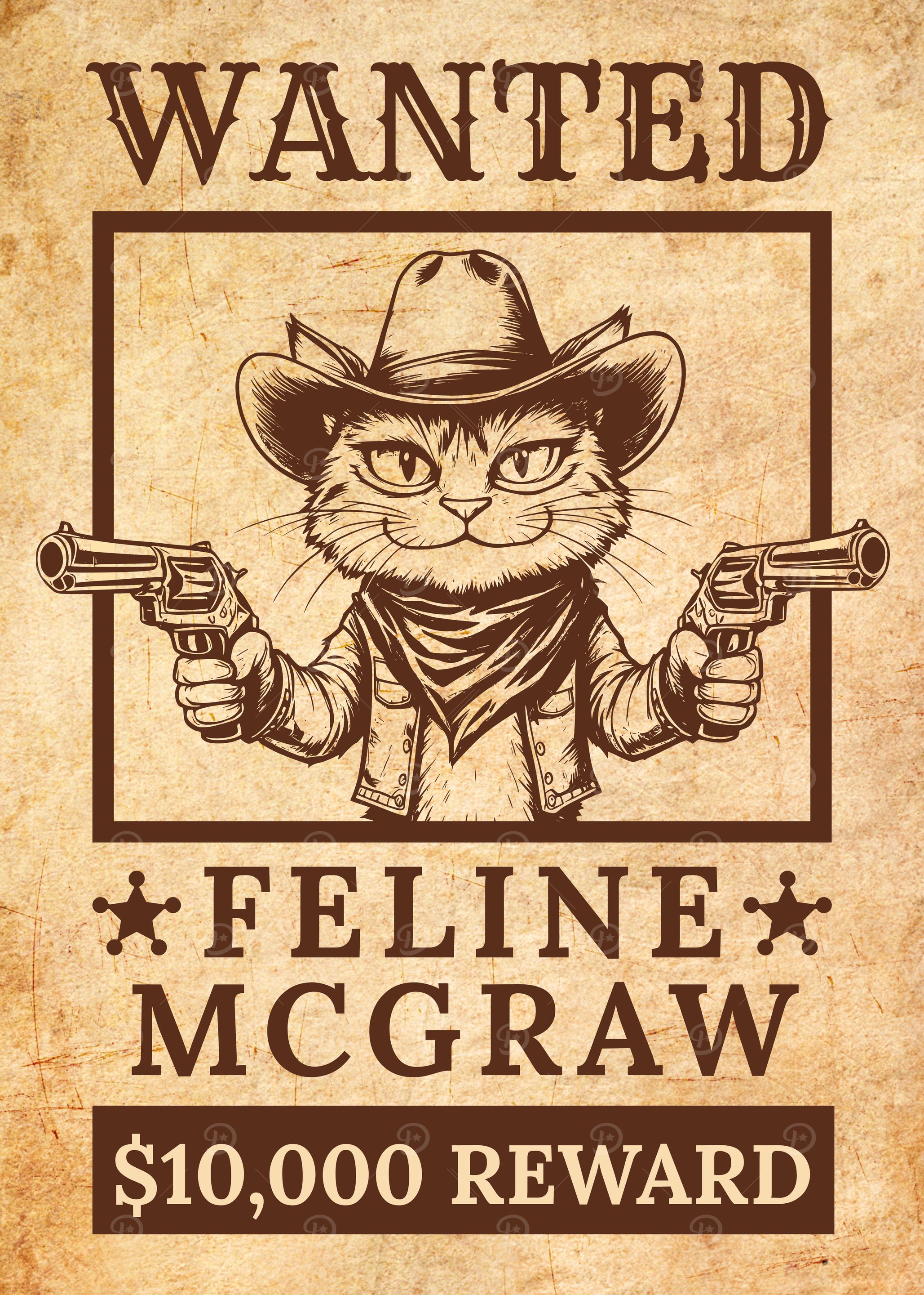 Wanted: Cat Poster Funny