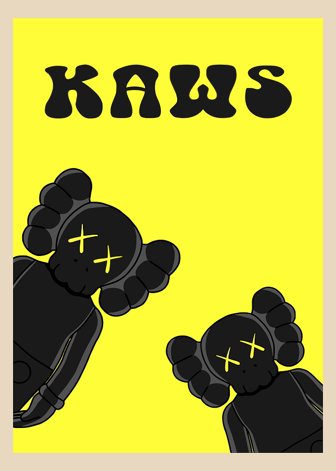 KAWS Art with Two Figures