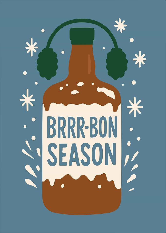 Funny Bourbon Lovers Holiday Design