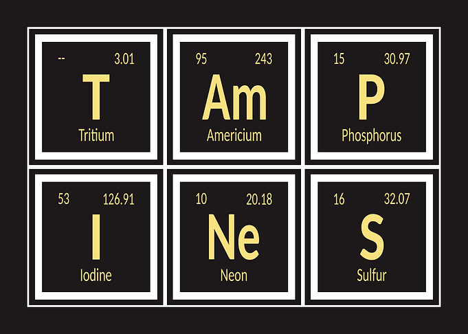 Periodic Table Elements: T, Am, I, P, Ne, S