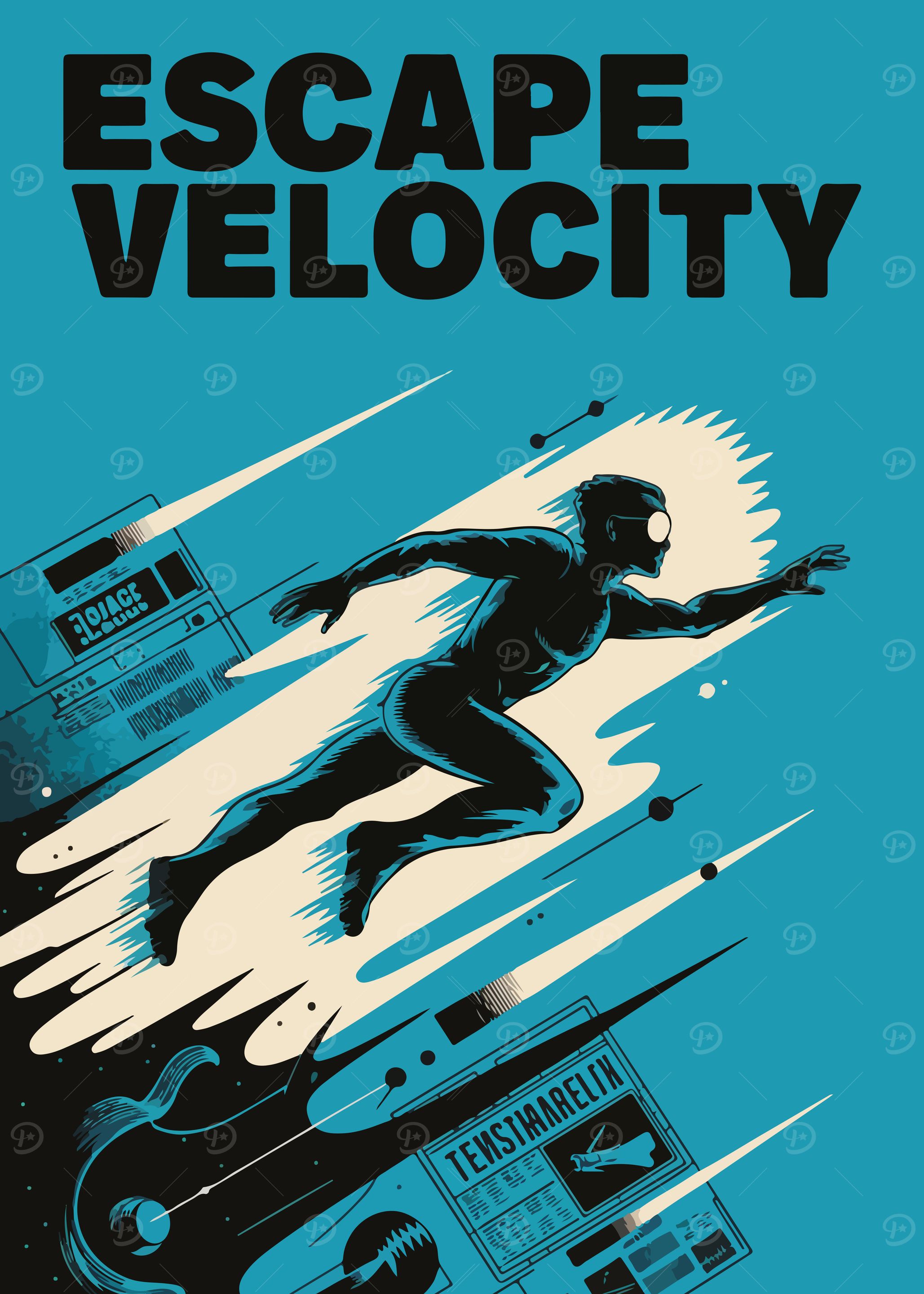 Escape Velocity Retro Poster Art