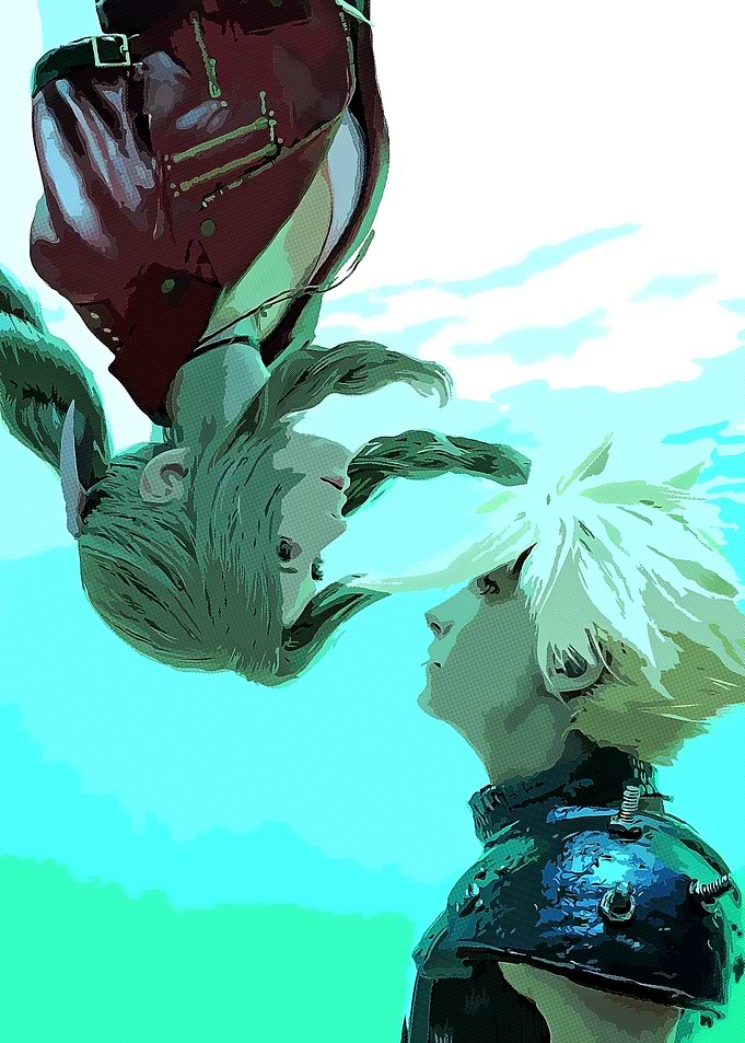 Aerith and Cloud: Final Fantasy VII