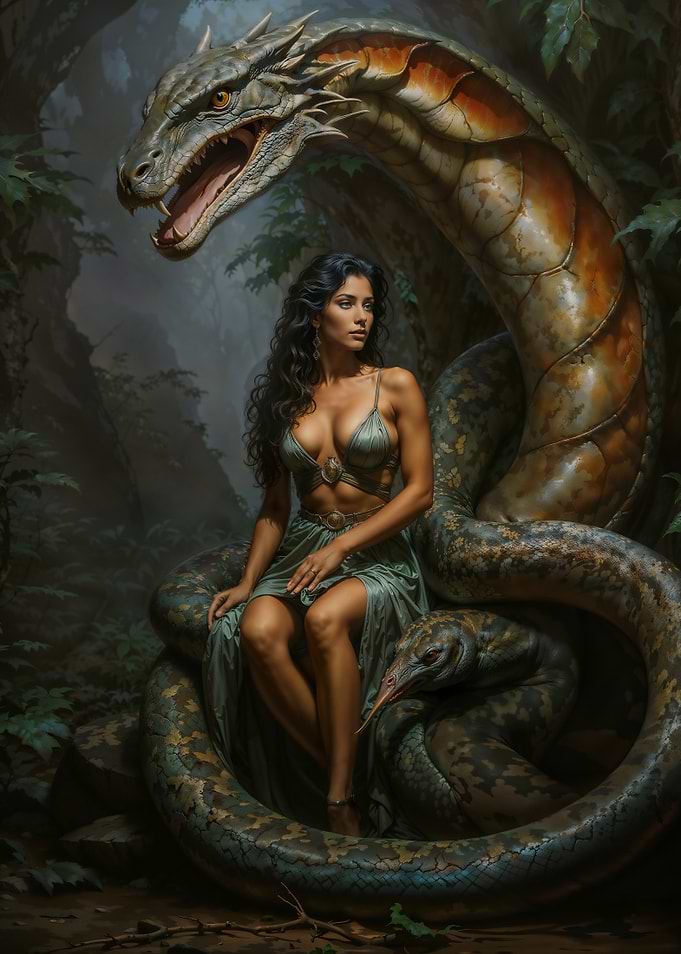 Lilith and Giant Snake