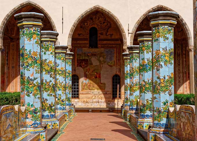 Santa Chiara Cloister, Naples, Italy