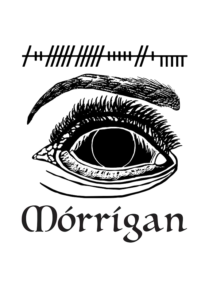 Morrigan Eye Black and White Art