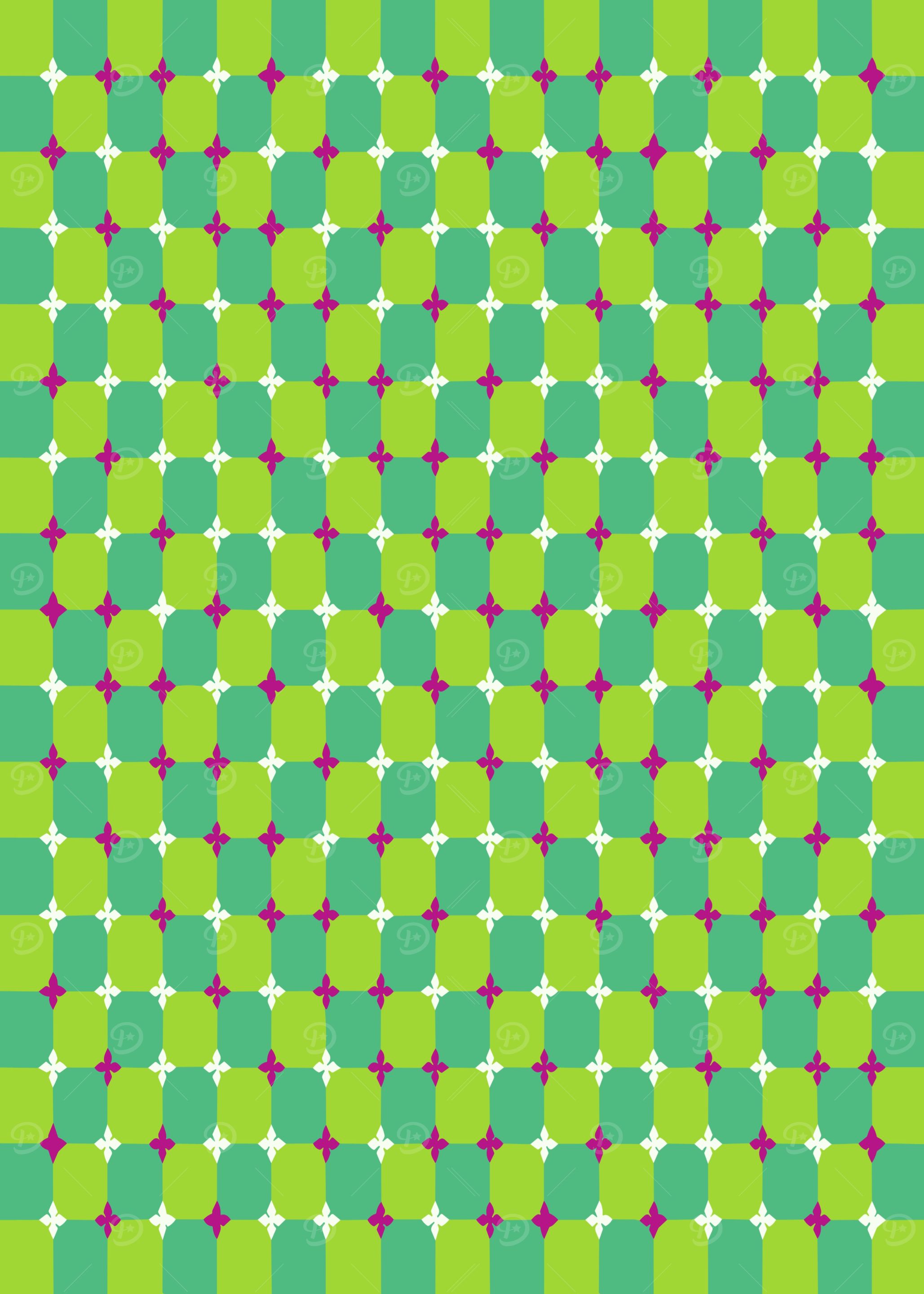 Green and Purple Checkered Pattern