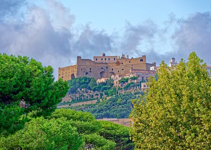 Castel Sant’Elmo on a Hill in Naples, Italy