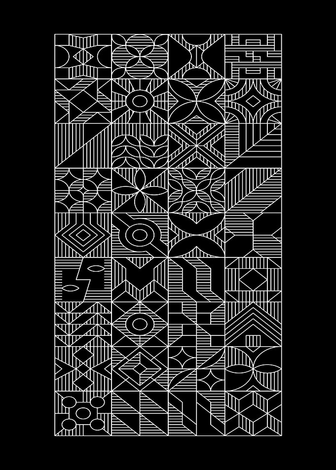 Geometric Pattern Black and White