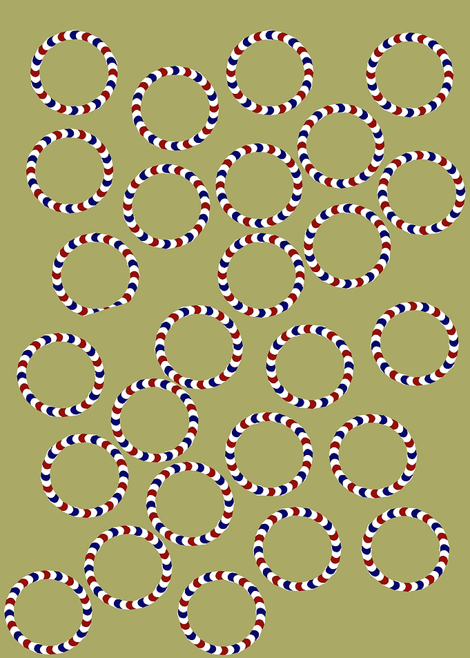 Red, White, and Blue Rings Pattern