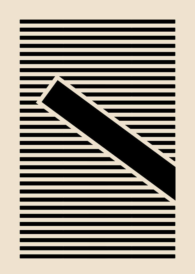 Abstract Black and White Geometric Design