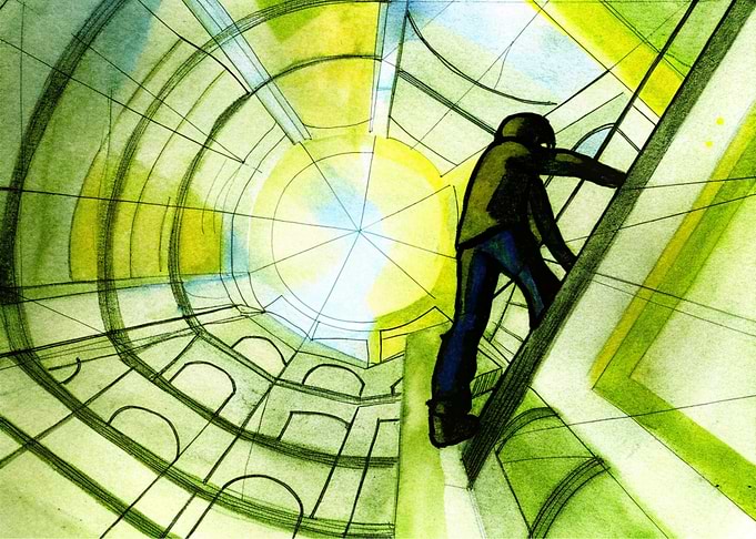 Climbing Structure Watercolor