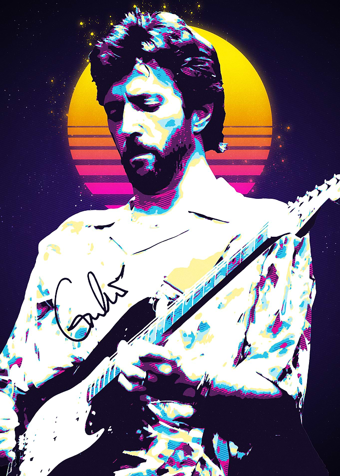 Eric Clapton Retro Portrait