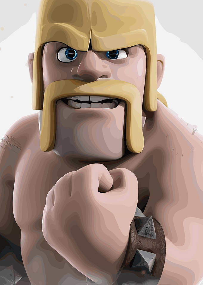 Clash of Clans Barbarian Portrait