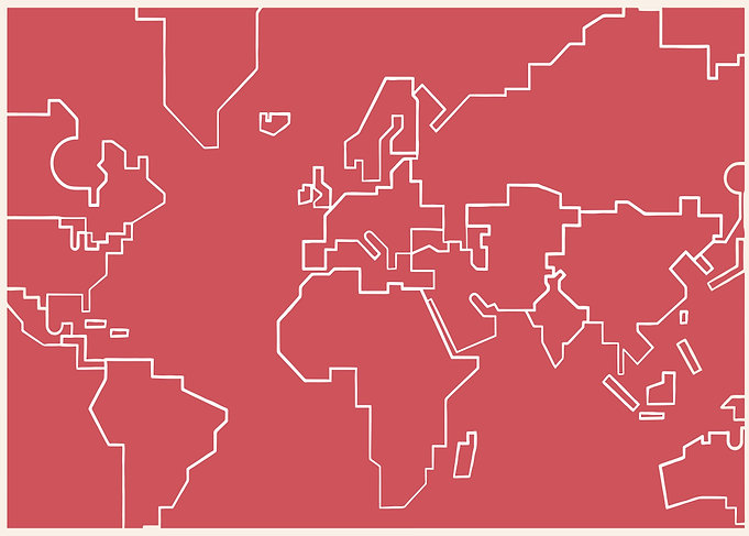 Minimalist World Map Outline