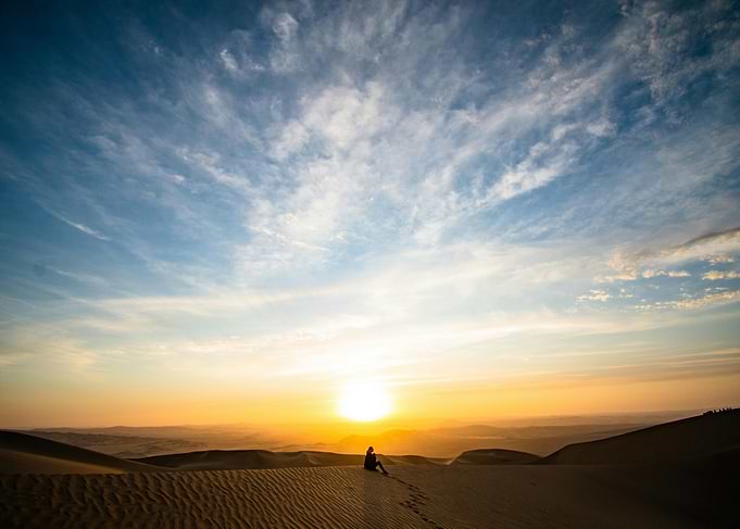 Desert Sunset Contemplation