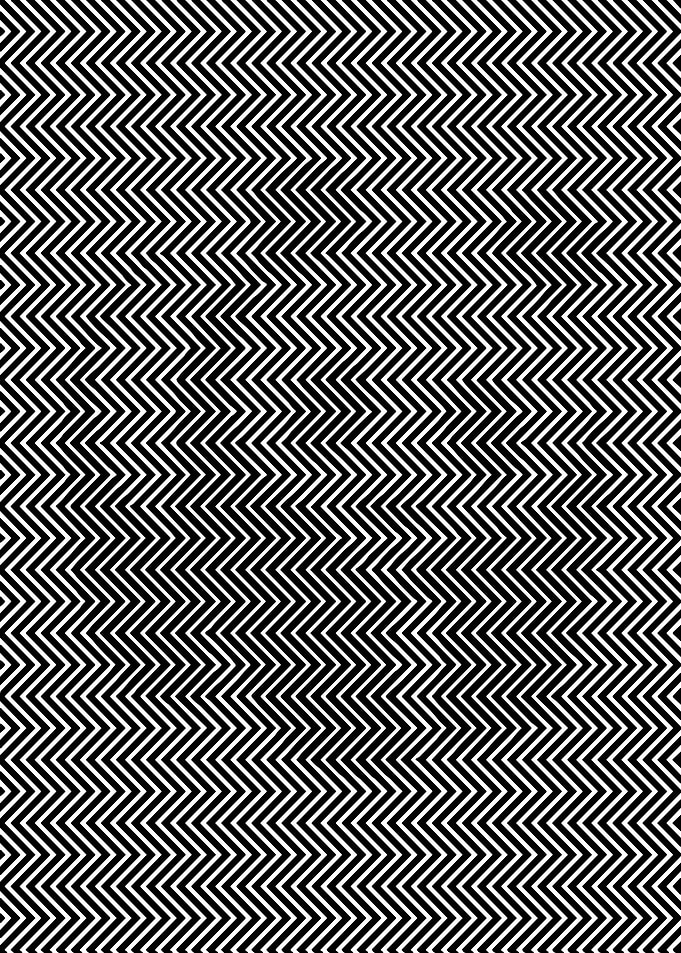Optical Illusion Face Zigzag Pattern