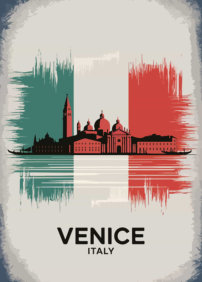 Venice Italy Travel Poster Art