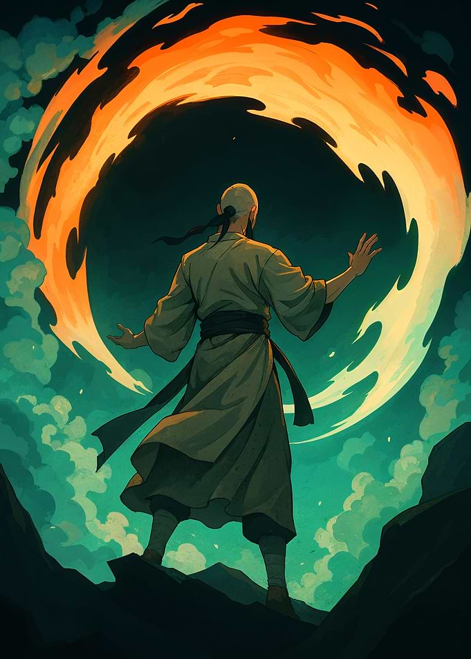 Monk and Fiery Portal
