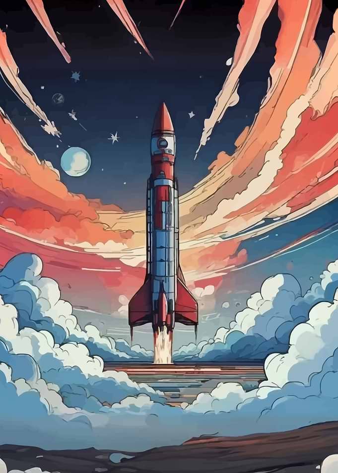 Rocket Launching into Space