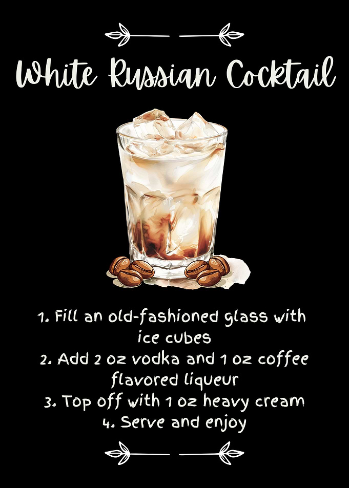 White Russian Cocktail Full Recipe