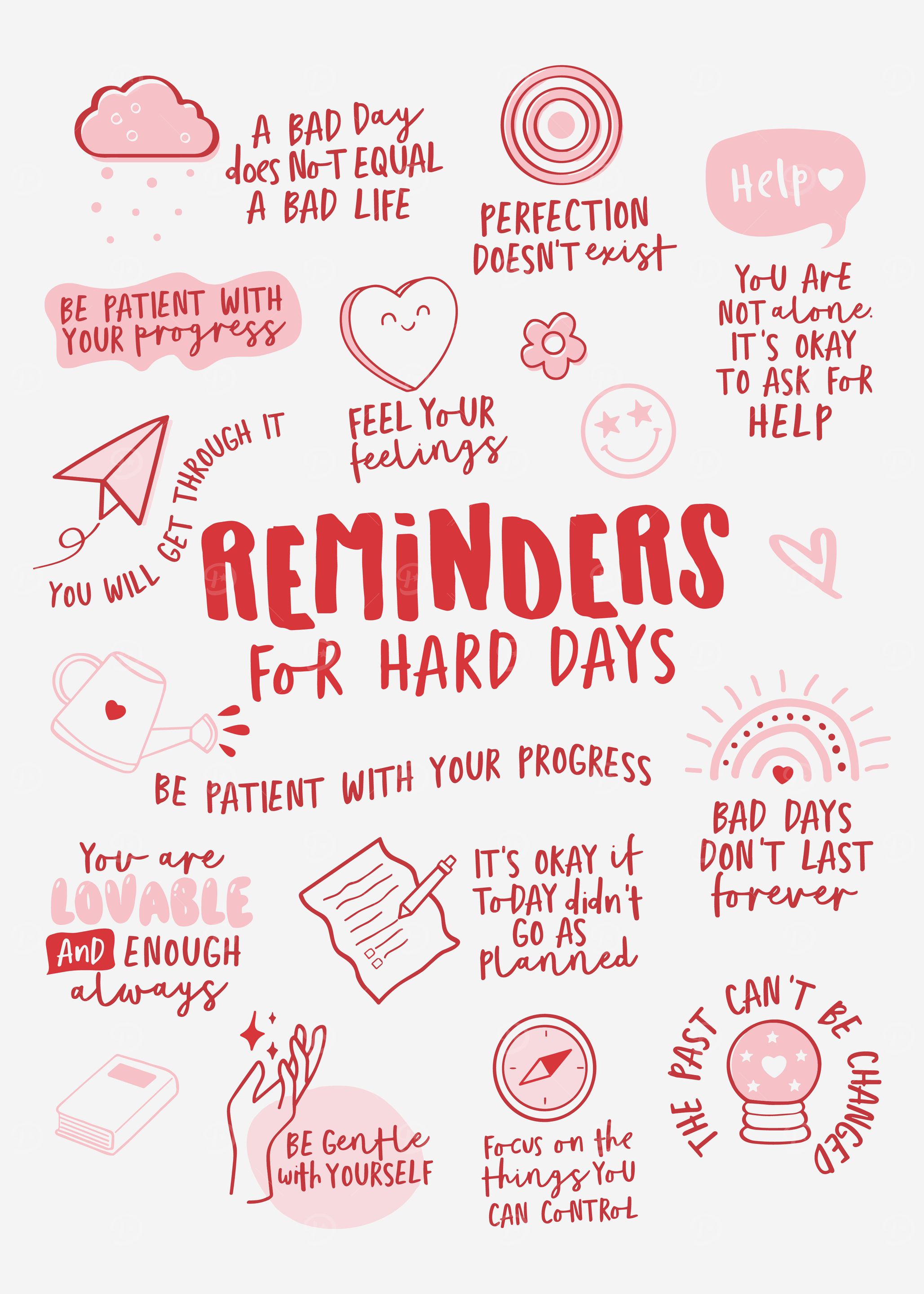 Reminders for Hard Days Illustration