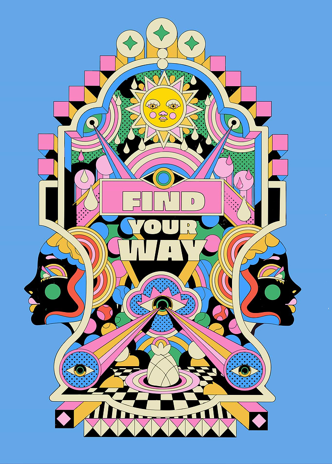 Find Your Way Psychedelic Art