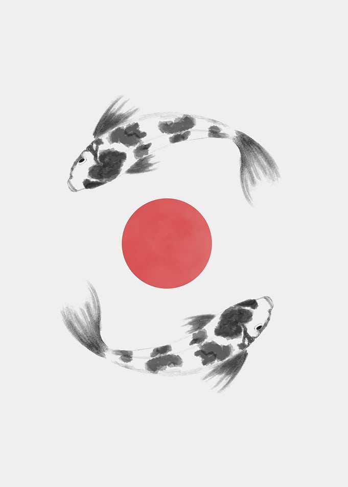 Koi Fish Yin Yang Art