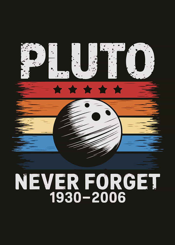 Pluto Never Forget Bowling Ball Design