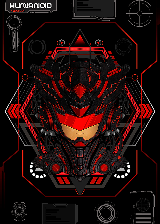 Humanoid Type 024 Robot Illustration