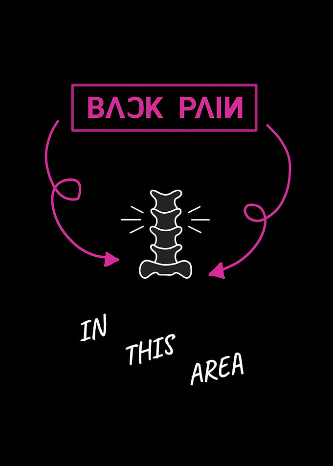 Back Pain in This Area – Funny & Relatable Spine Humor Design with K-POP parody