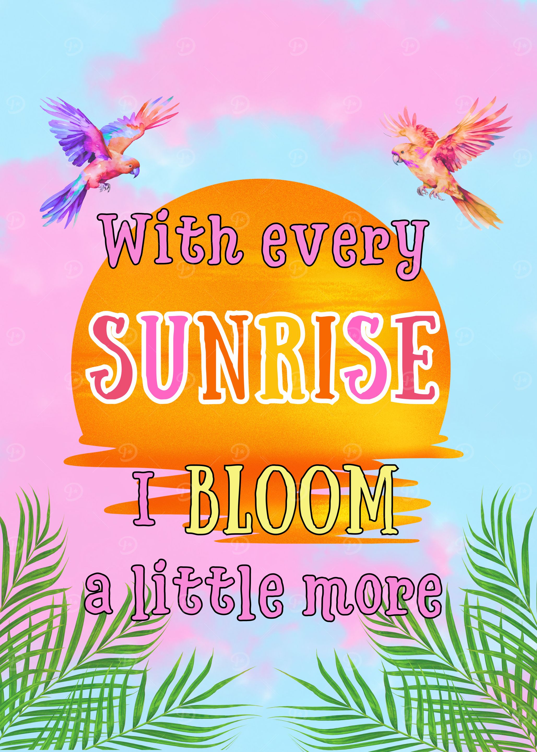 Sunrise Bloom Inspirational Art